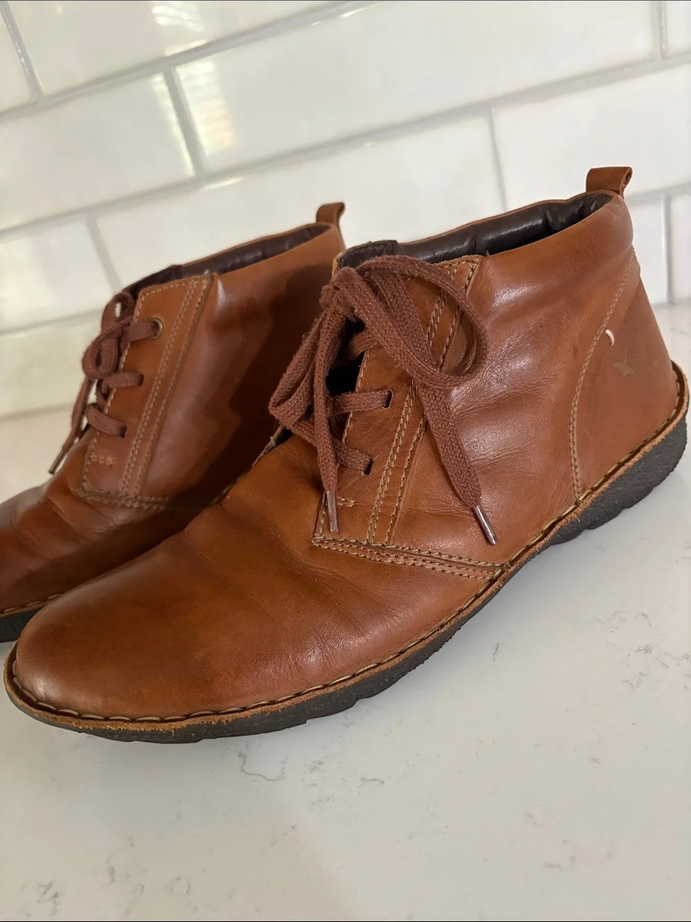 Men's Brown Leather Lace-Up Pikolinos Chile Chukka Boots (43)